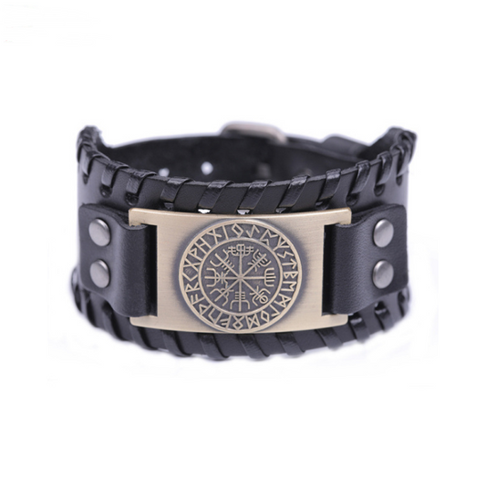 Nautical Navigator Leather Wristband